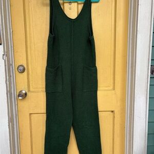Green Knit Overalls
